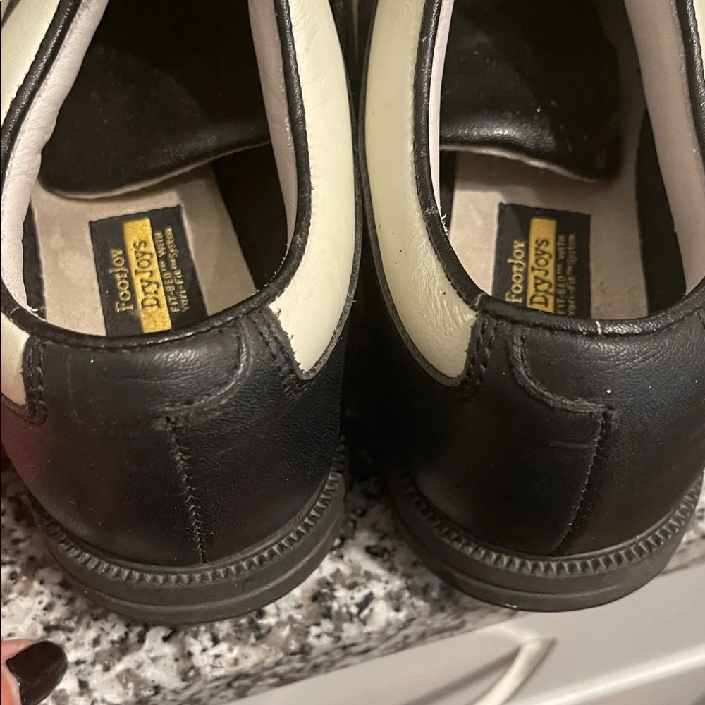 Vintage FootJoy Black and Cream Golf Shoes